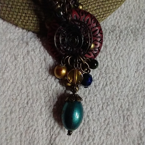 Colorful beaded boho necklace - Picture 4 of 5